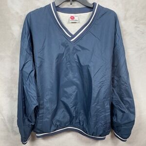Rawlings Windbreaker Pullover Jacket Mens XL Navy Sporty Athleisure Normcore